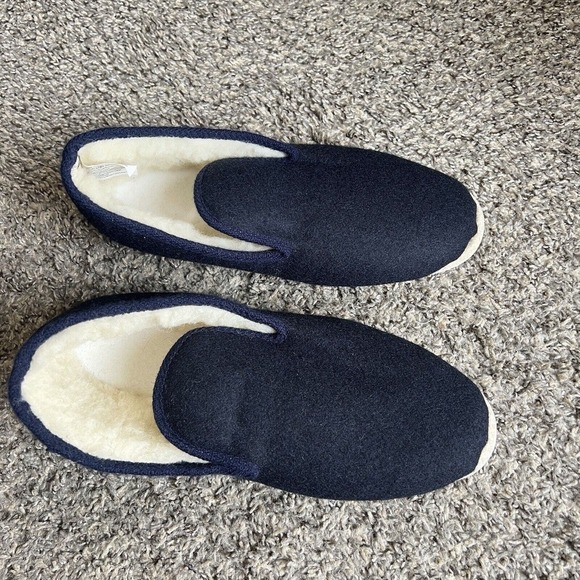 ARMOR LUX Men’s Hand Made WOOL SLIPPERS Shoe Navy Blue Size 47 US 12 New - Picture 2 of 6